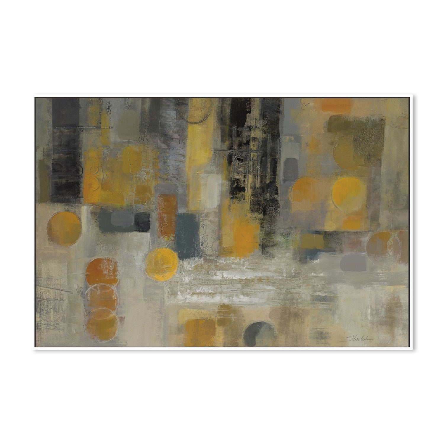 wall-art-print-canvas-poster-framed-Raindrops On The Street-by-Silvia Vassileva-Gioia Wall Art
