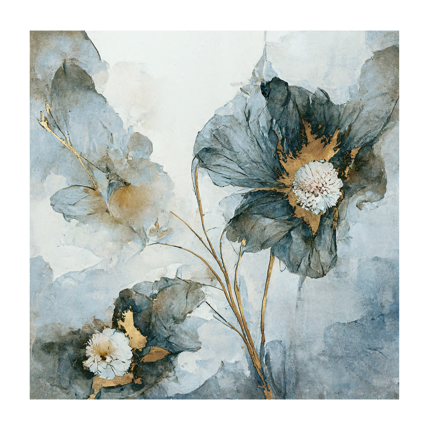 wall-art-print-canvas-poster-framed-Rainy Day Blooms, Style A & B, Set Of 2 , By Leah Mclean-8