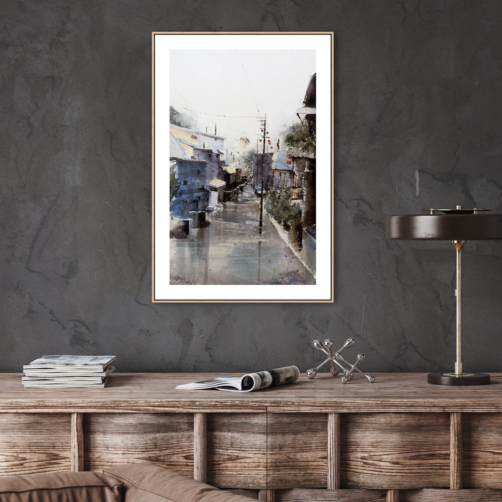 wall-art-print-canvas-poster-framed-Rainy Day In Kyoto Japan-by-Lilou Online Fine Arts-Gioia Wall Art