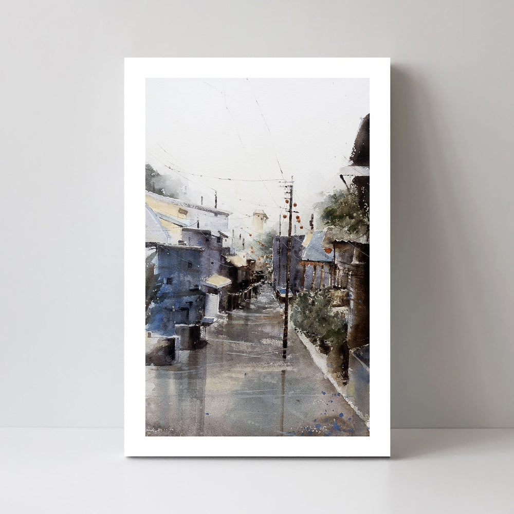 wall-art-print-canvas-poster-framed-Rainy Day In Kyoto Japan-by-Lilou Online Fine Arts-Gioia Wall Art