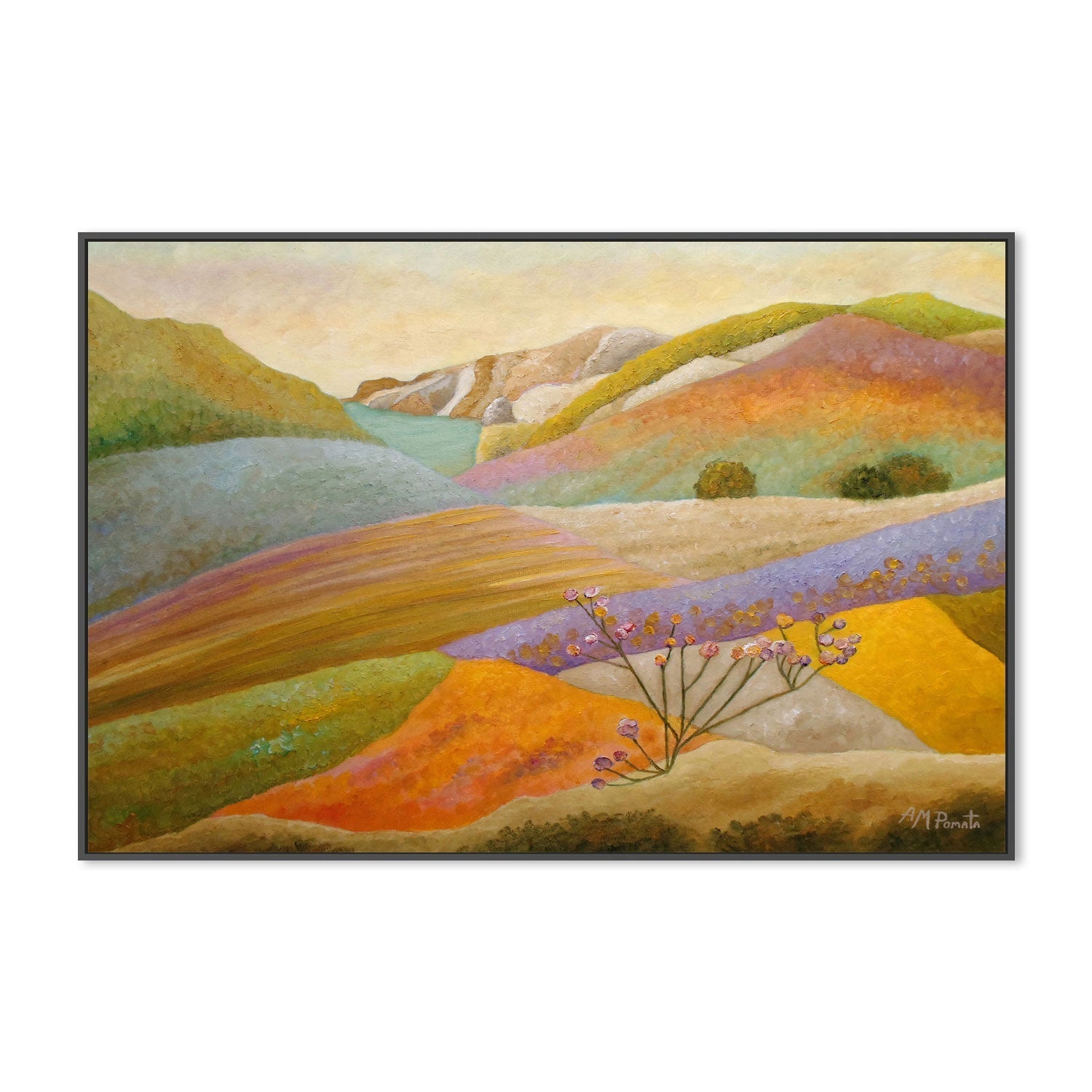 wall-art-print-canvas-poster-framed-Rambling Through The Blooming Valley , By Angeles M. Pomata-3
