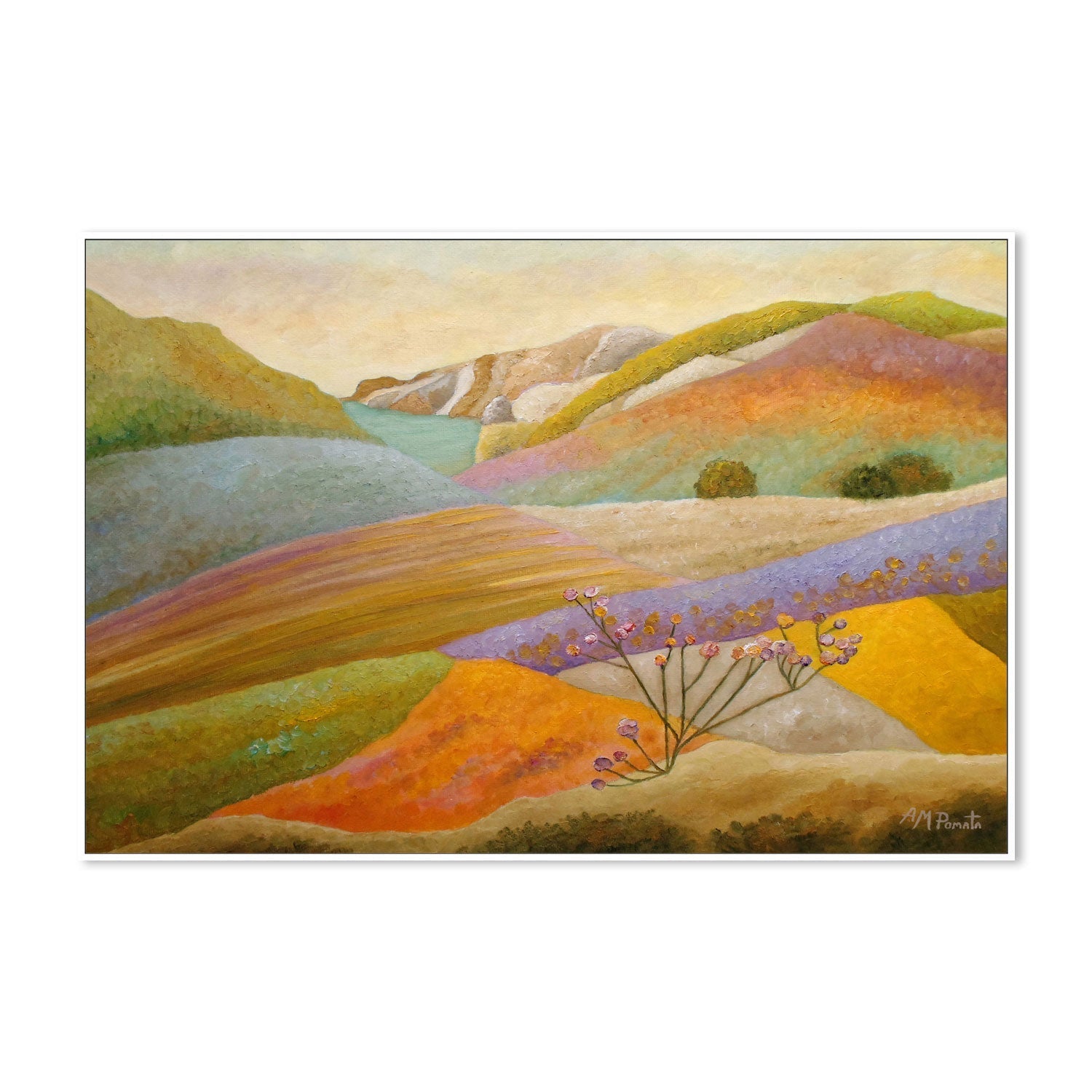 wall-art-print-canvas-poster-framed-Rambling Through The Blooming Valley , By Angeles M. Pomata-5