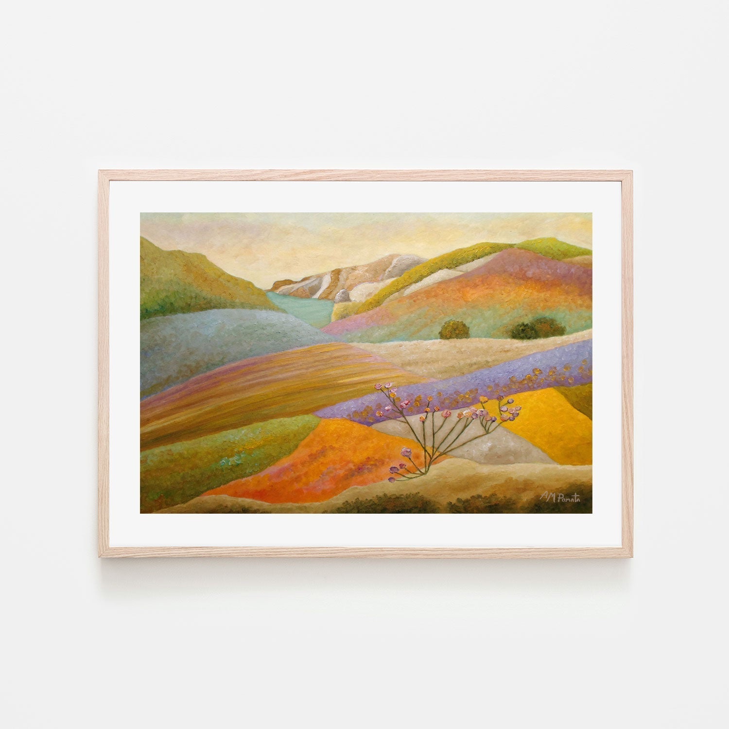 wall-art-print-canvas-poster-framed-Rambling Through The Blooming Valley , By Angeles M. Pomata-6