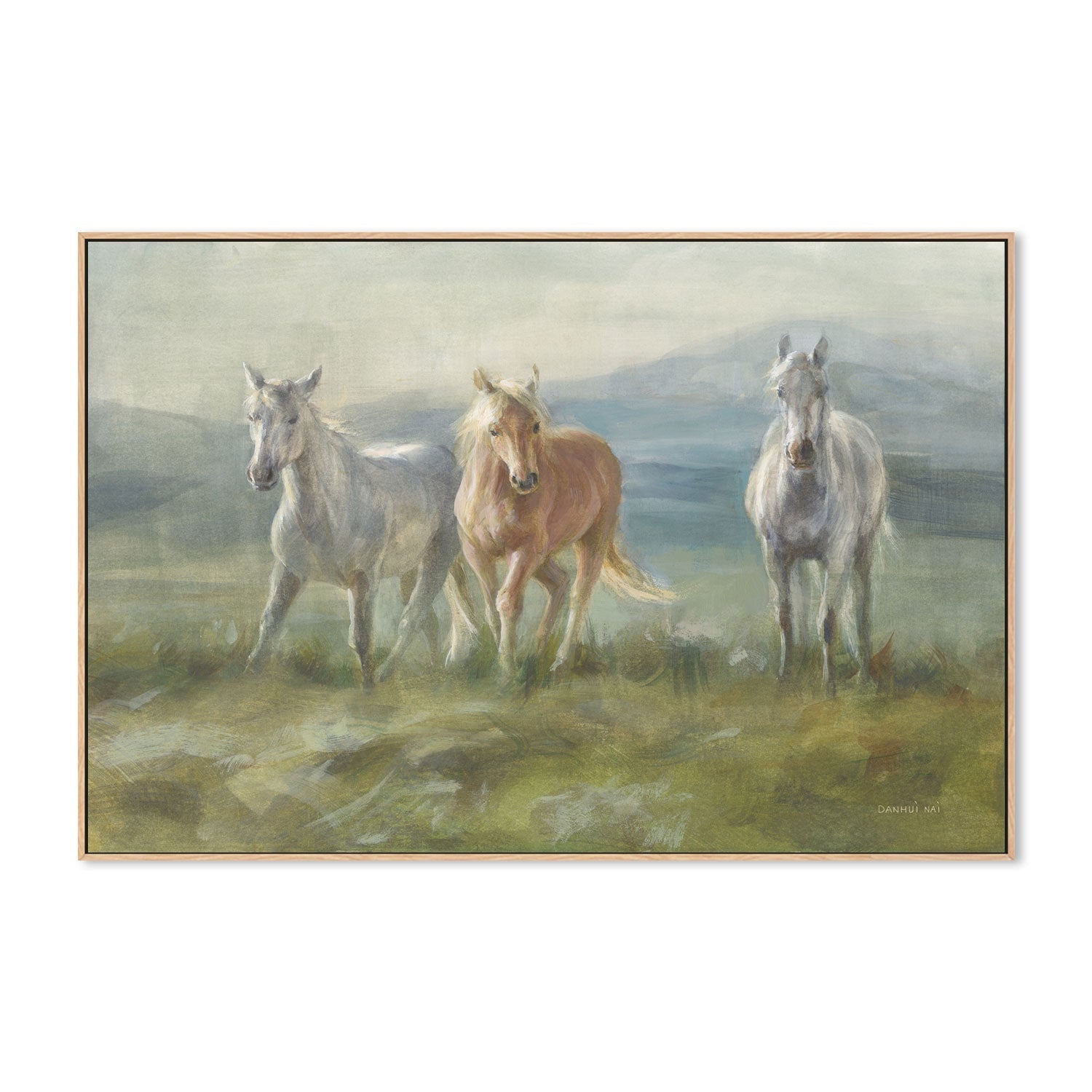 wall-art-print-canvas-poster-framed-Rangeland Horses , By Danhui Nai-GIOIA-WALL-ART