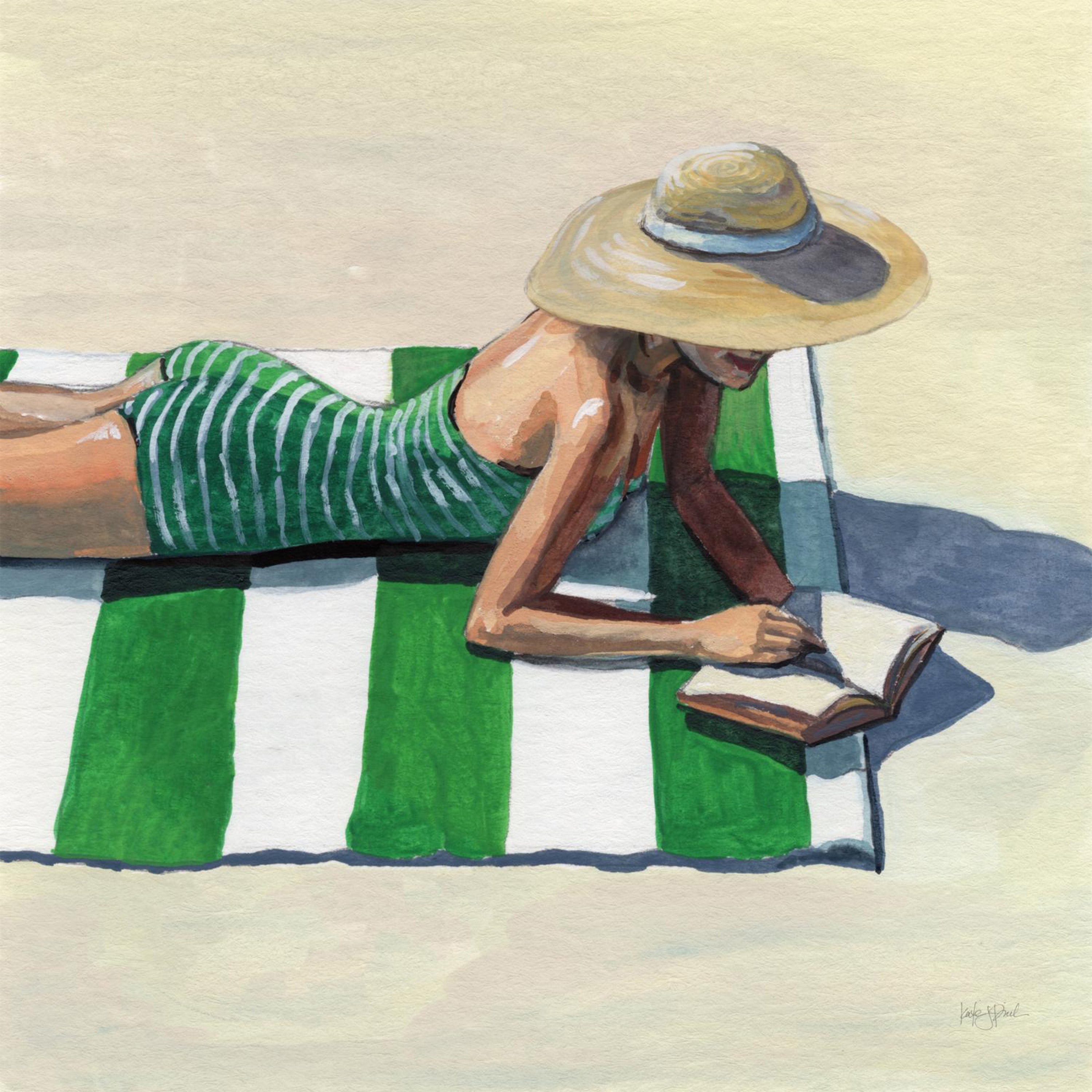 wall-art-print-canvas-poster-framed-Reading at The Beach v2-1