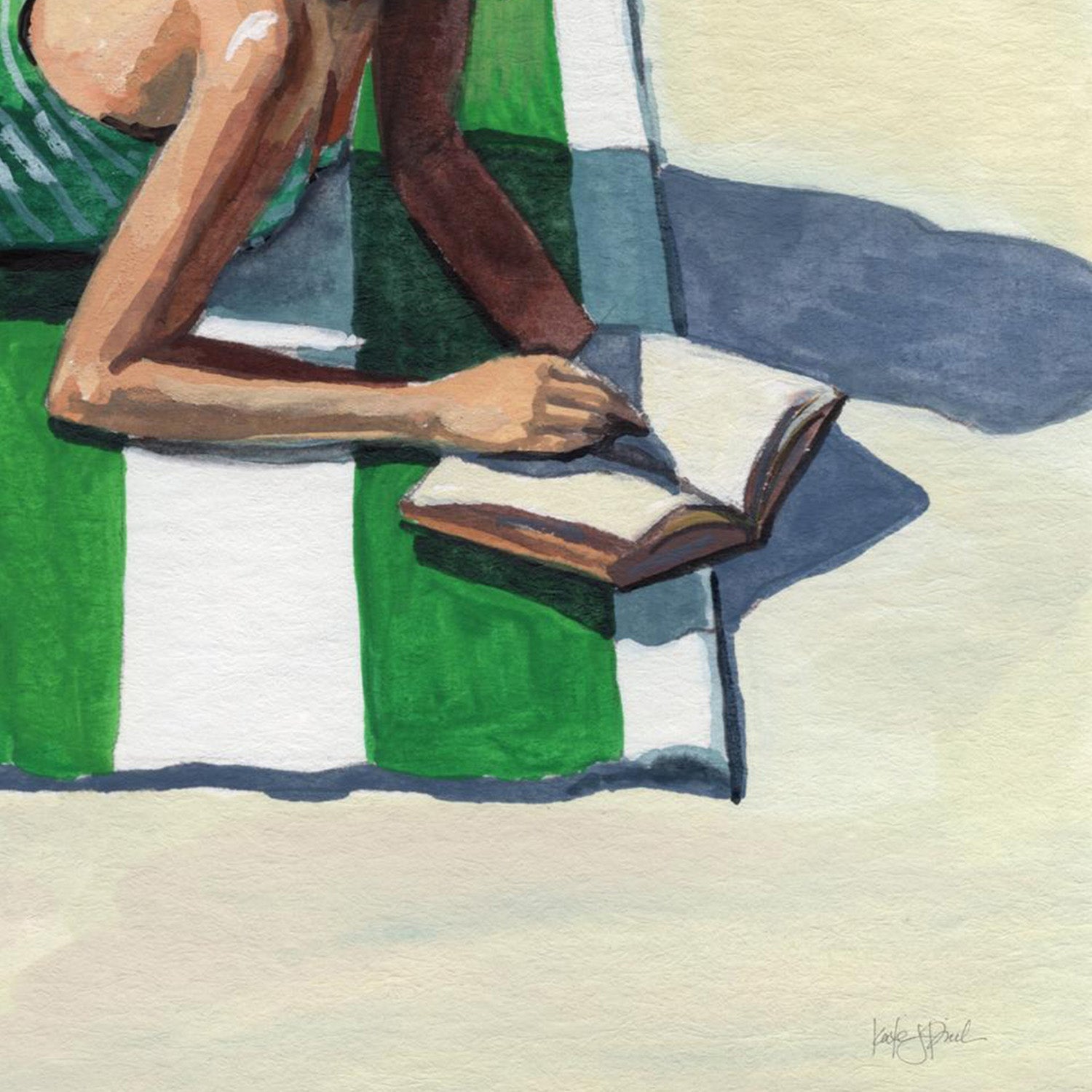 wall-art-print-canvas-poster-framed-Reading at The Beach v2-11