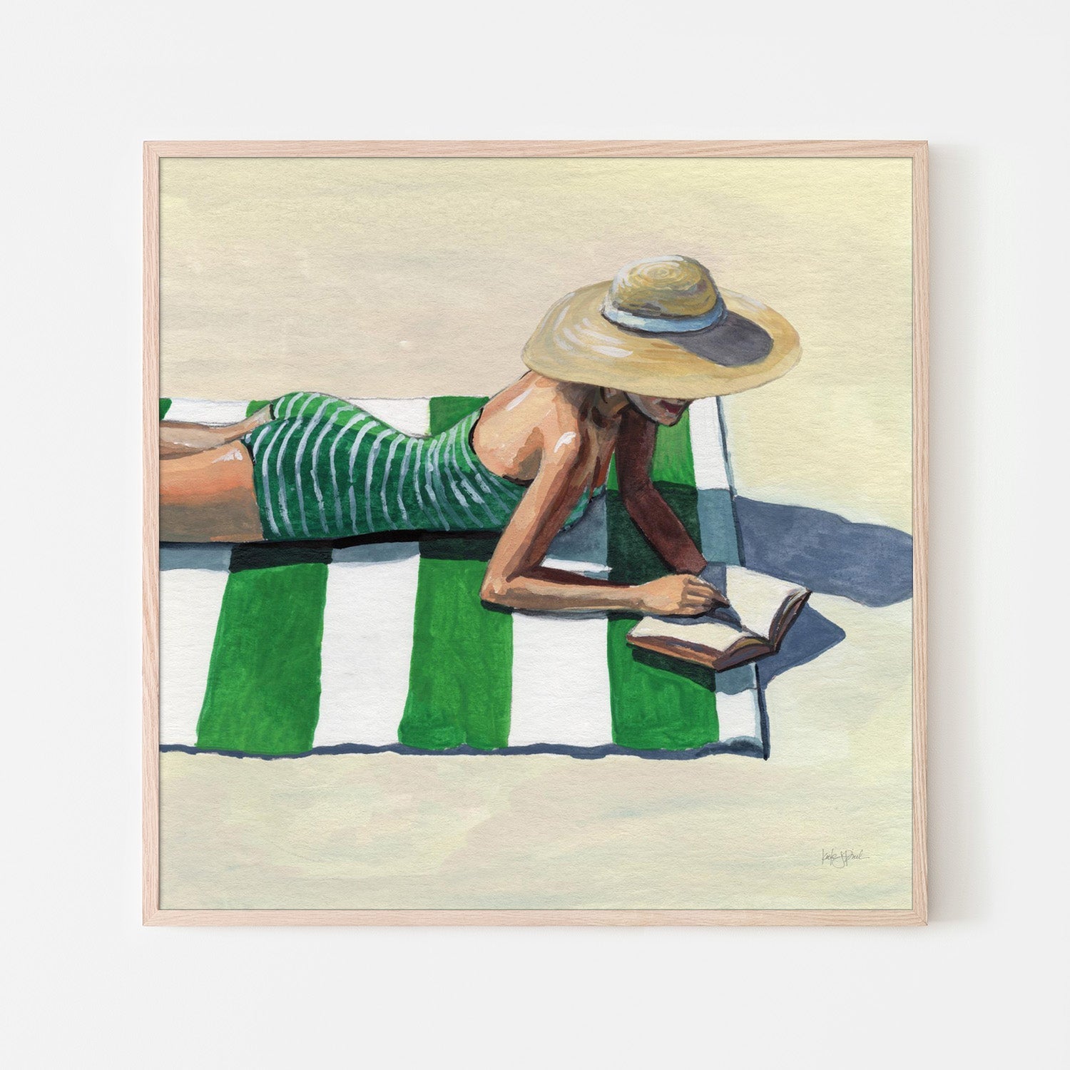wall-art-print-canvas-poster-framed-Reading at The Beach v2-6