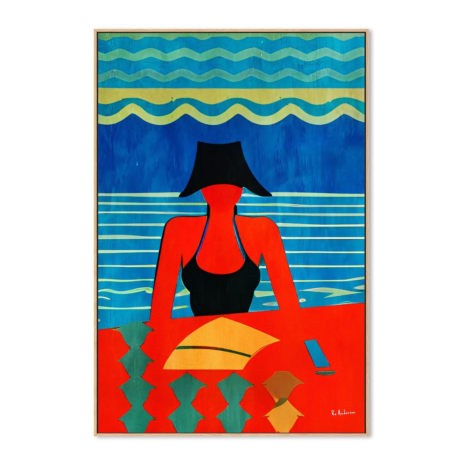 wall-art-print-canvas-poster-framed-Reading, Swimming And You , By Bo Anderson-4