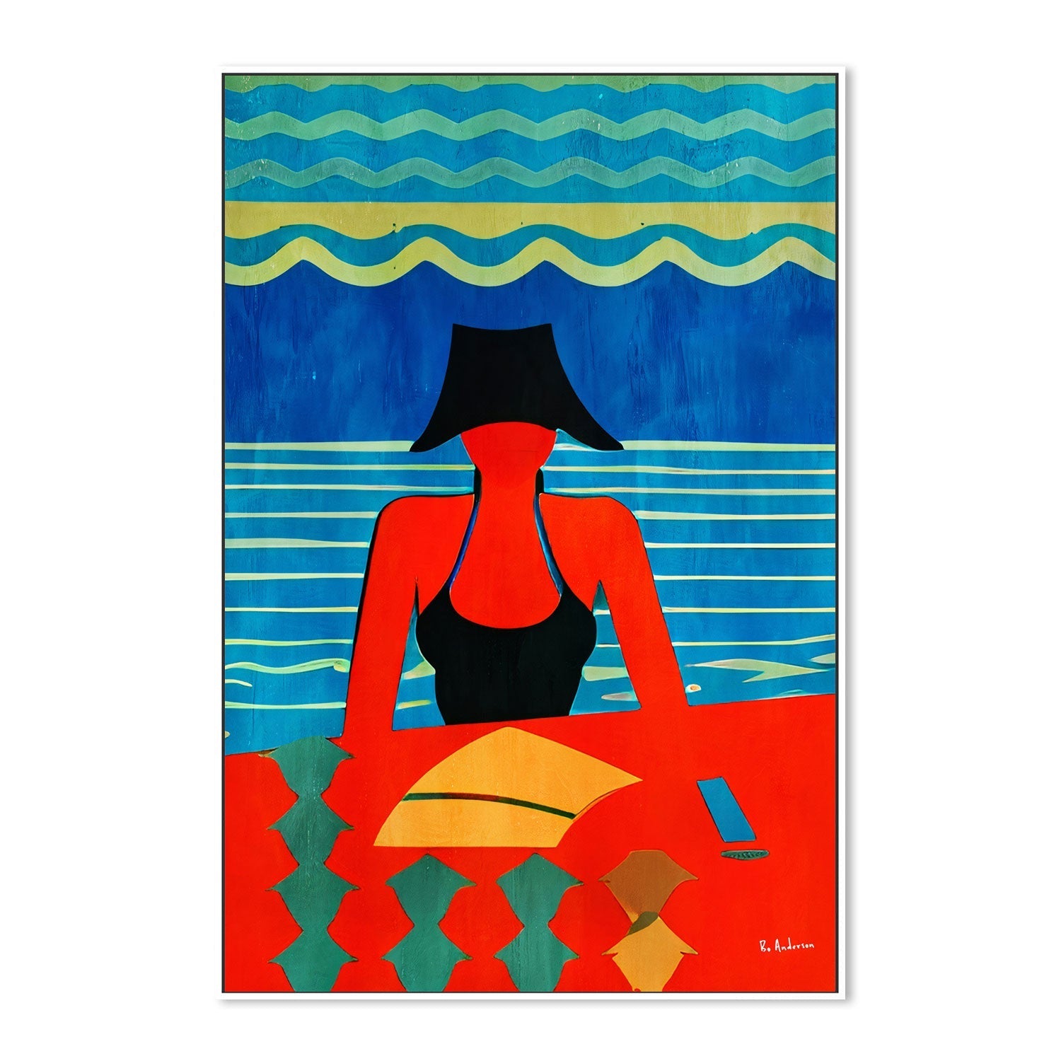 wall-art-print-canvas-poster-framed-Reading, Swimming And You , By Bo Anderson-5