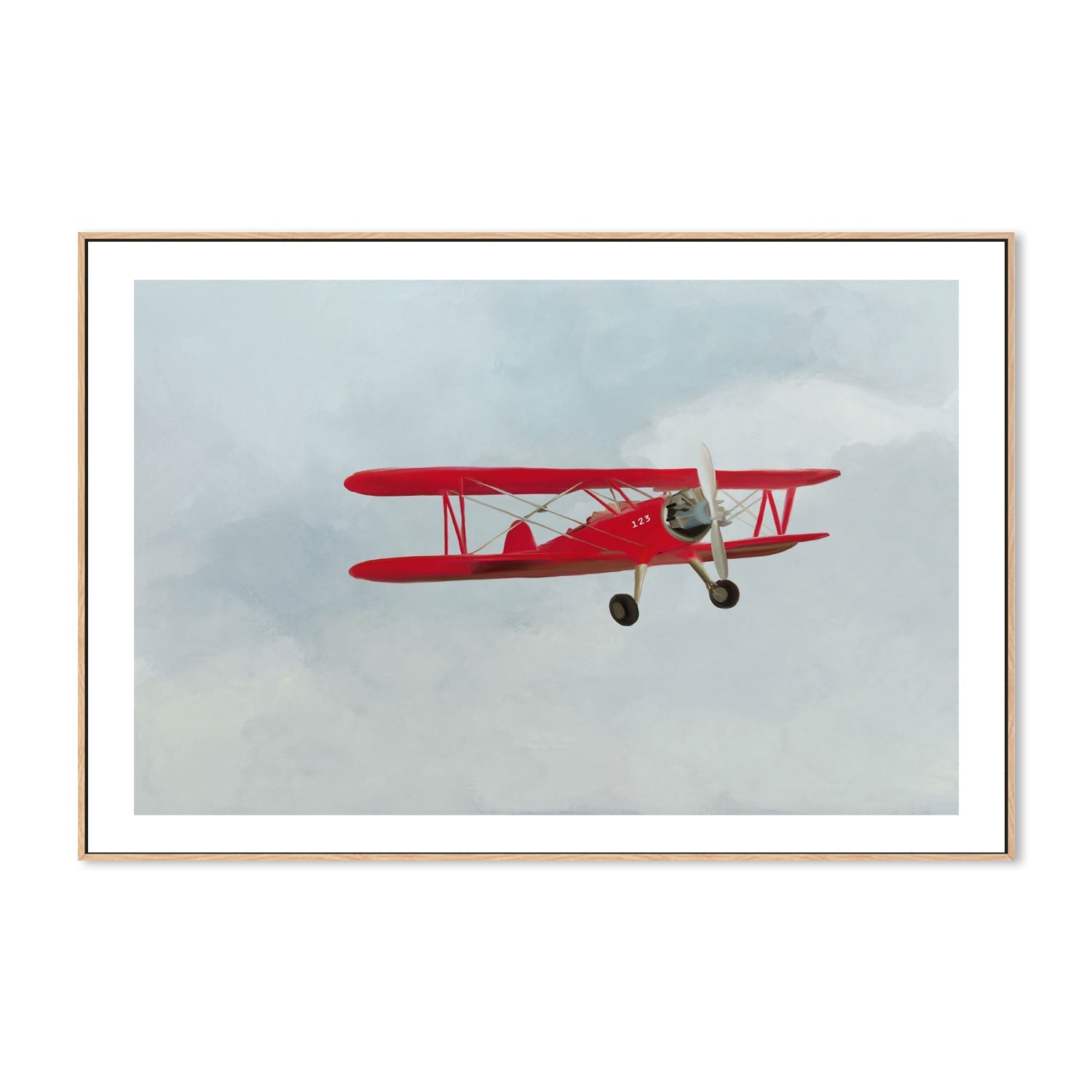 wall-art-print-canvas-poster-framed-Red Airplane , By Leah Straatsma-4