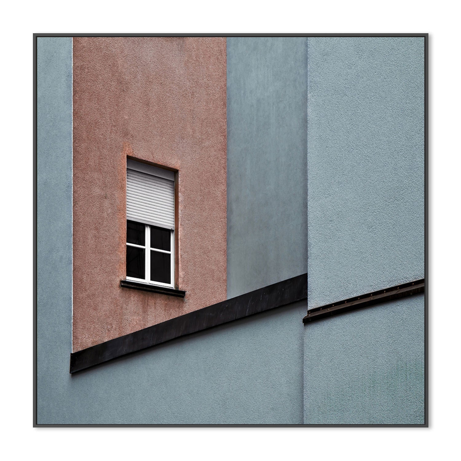 wall-art-print-canvas-poster-framed-Red And Blue Architecture , By Gilbert Claes-GIOIA-WALL-ART