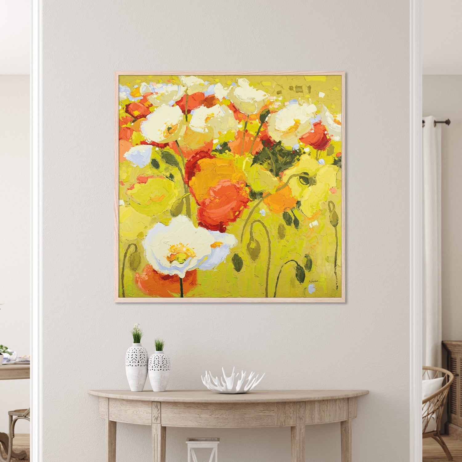 wall-art-print-canvas-poster-framed-Red and Olive Celebration-7