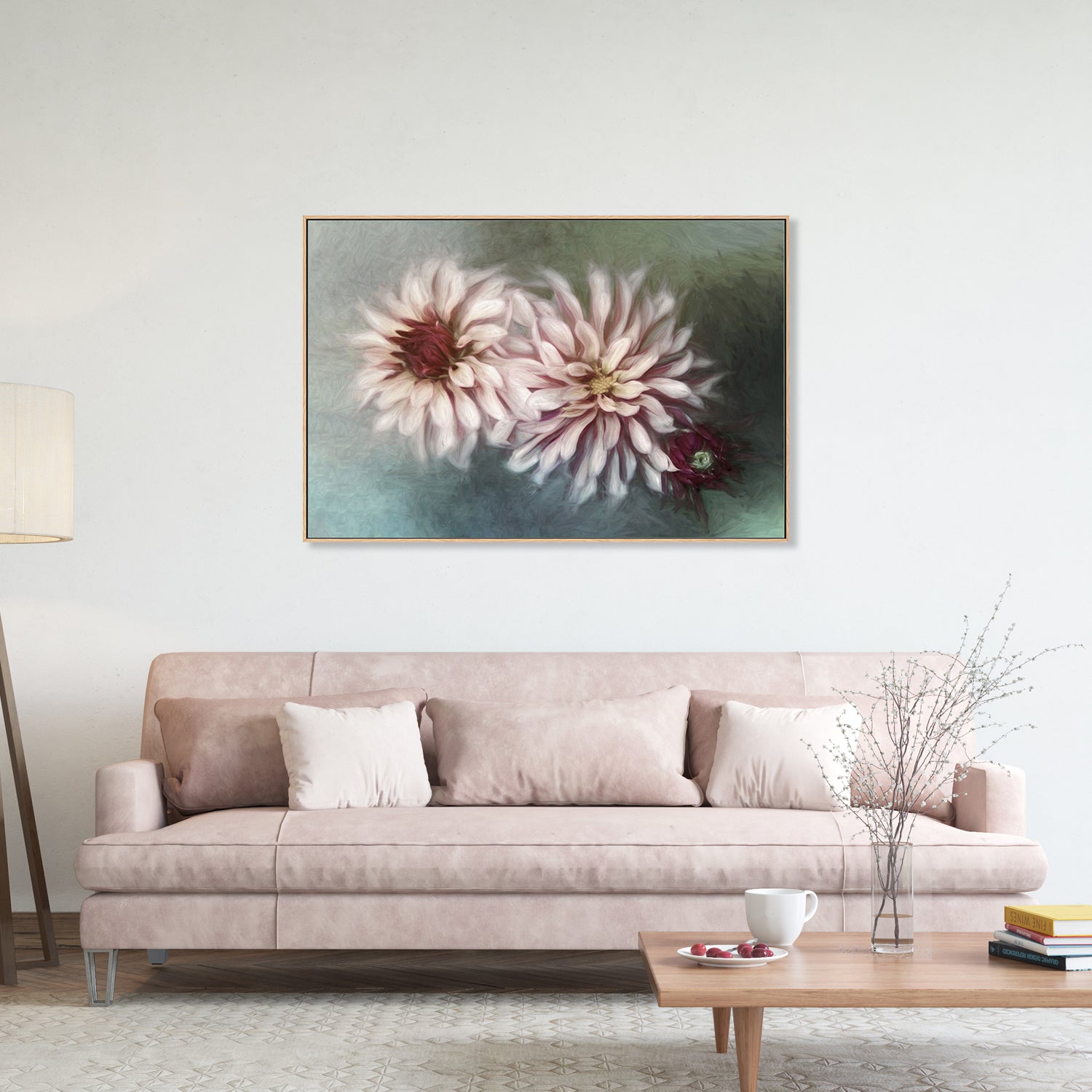 wall-art-print-canvas-poster-framed-Red And Pink Flowers , By Gilbert Claes-GIOIA-WALL-ART