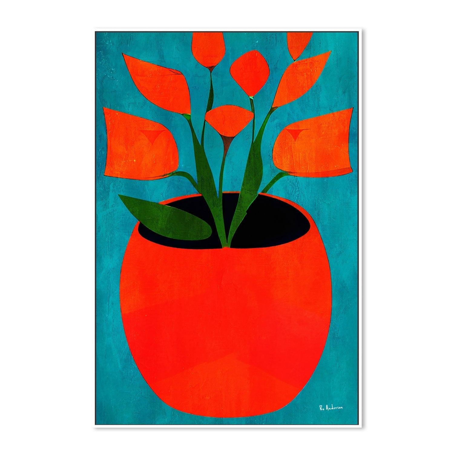 wall-art-print-canvas-poster-framed-Red Blossoms , By Bo Anderson-5