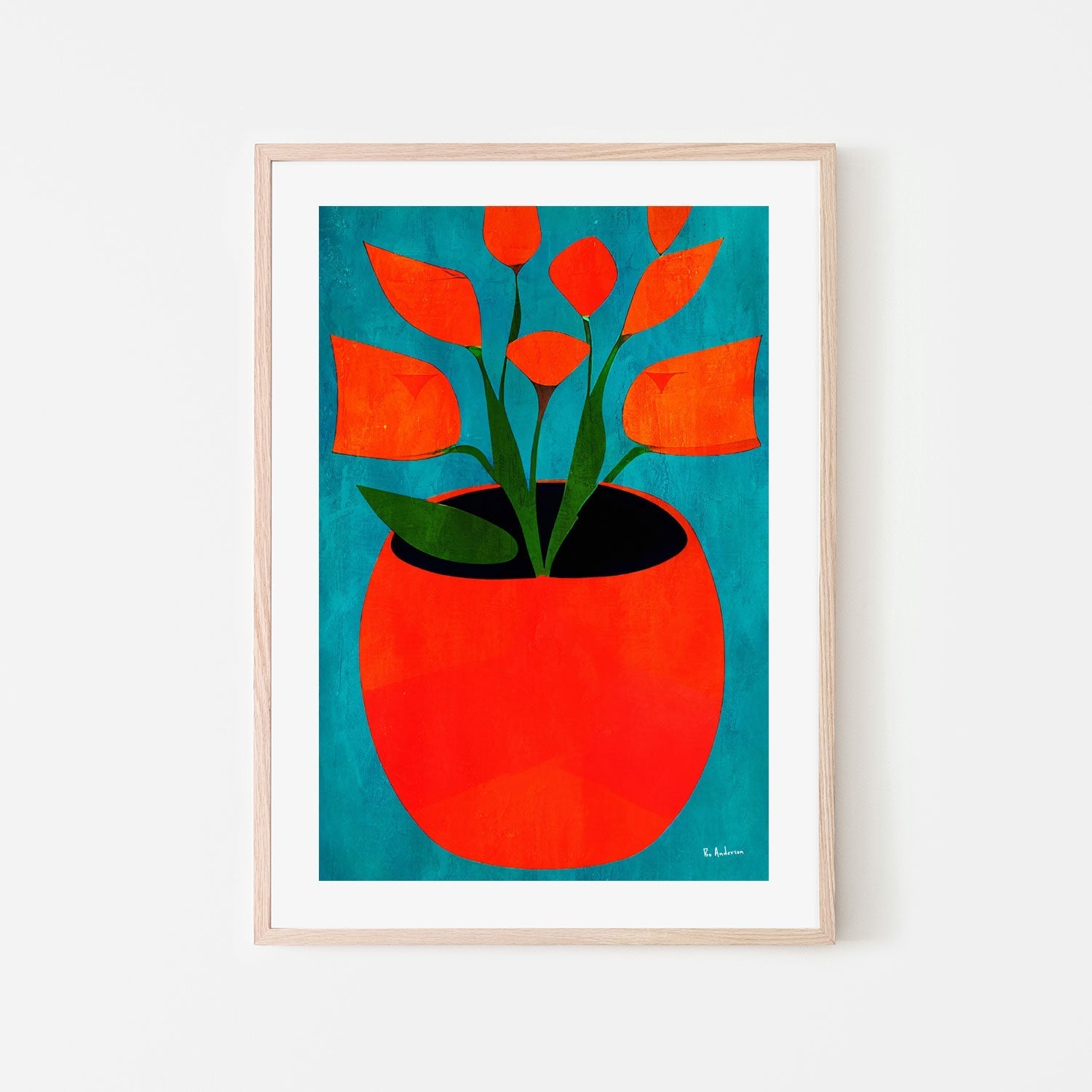wall-art-print-canvas-poster-framed-Red Blossoms , By Bo Anderson-6