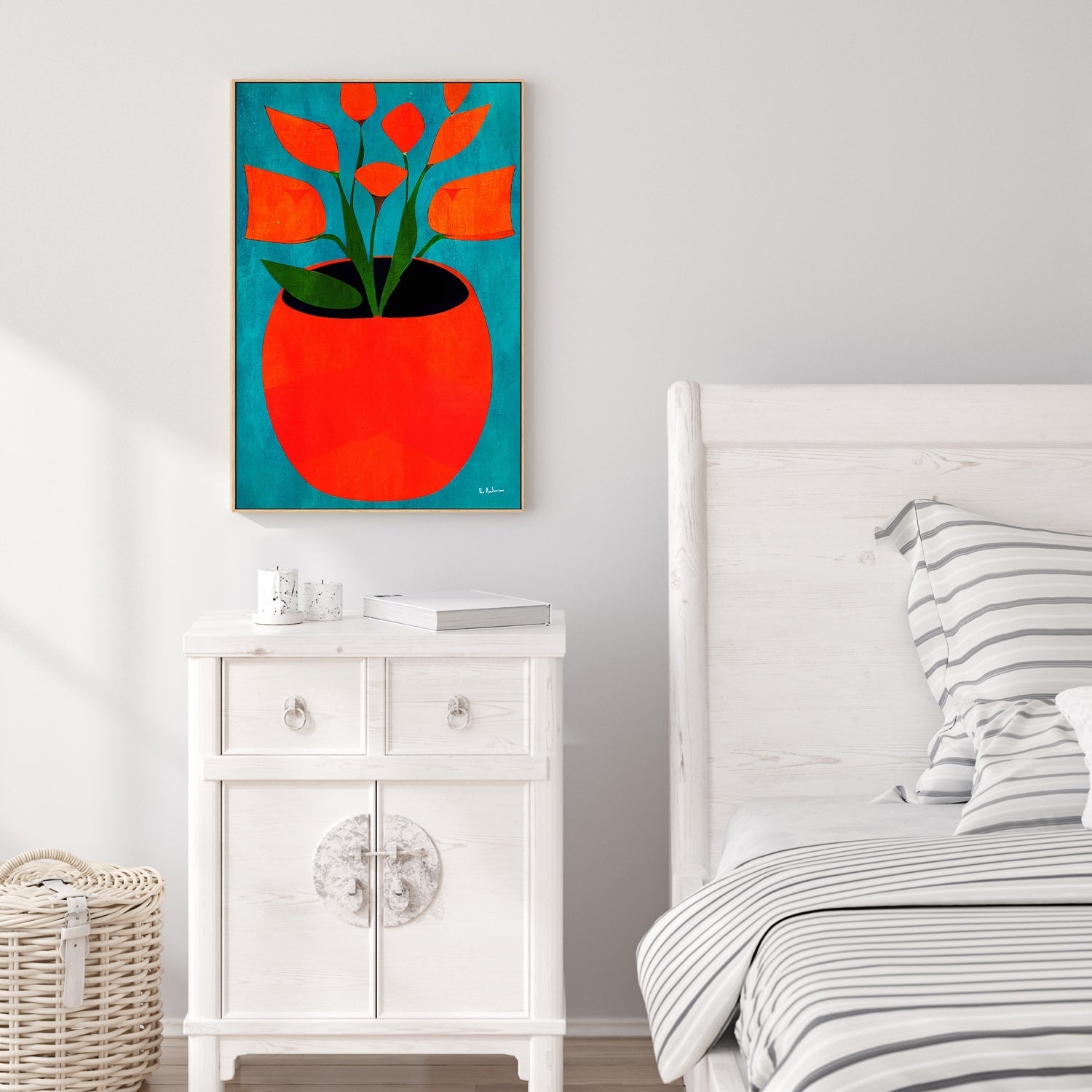 wall-art-print-canvas-poster-framed-Red Blossoms , By Bo Anderson-7