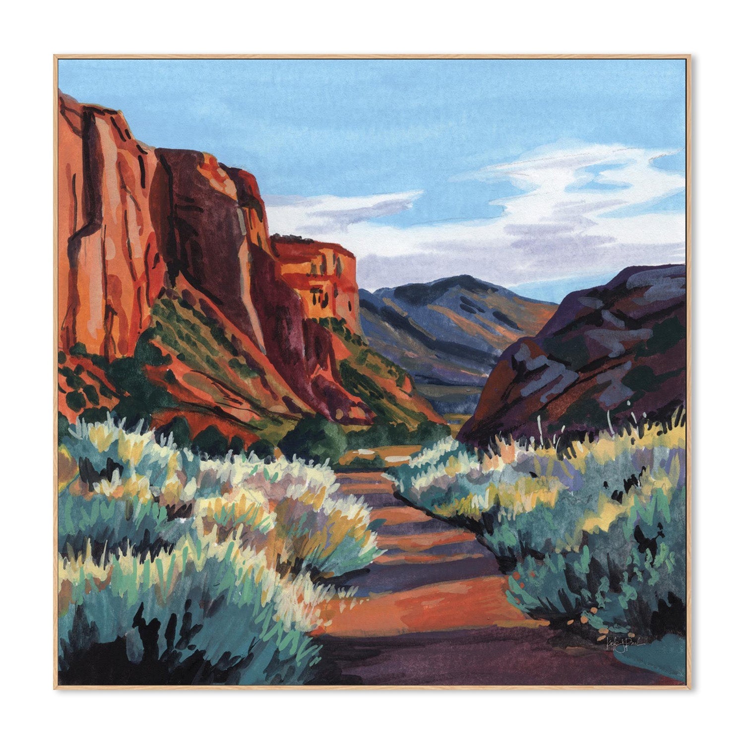 wall-art-print-canvas-poster-framed-Red Earth Scenery Late Afternoon-4