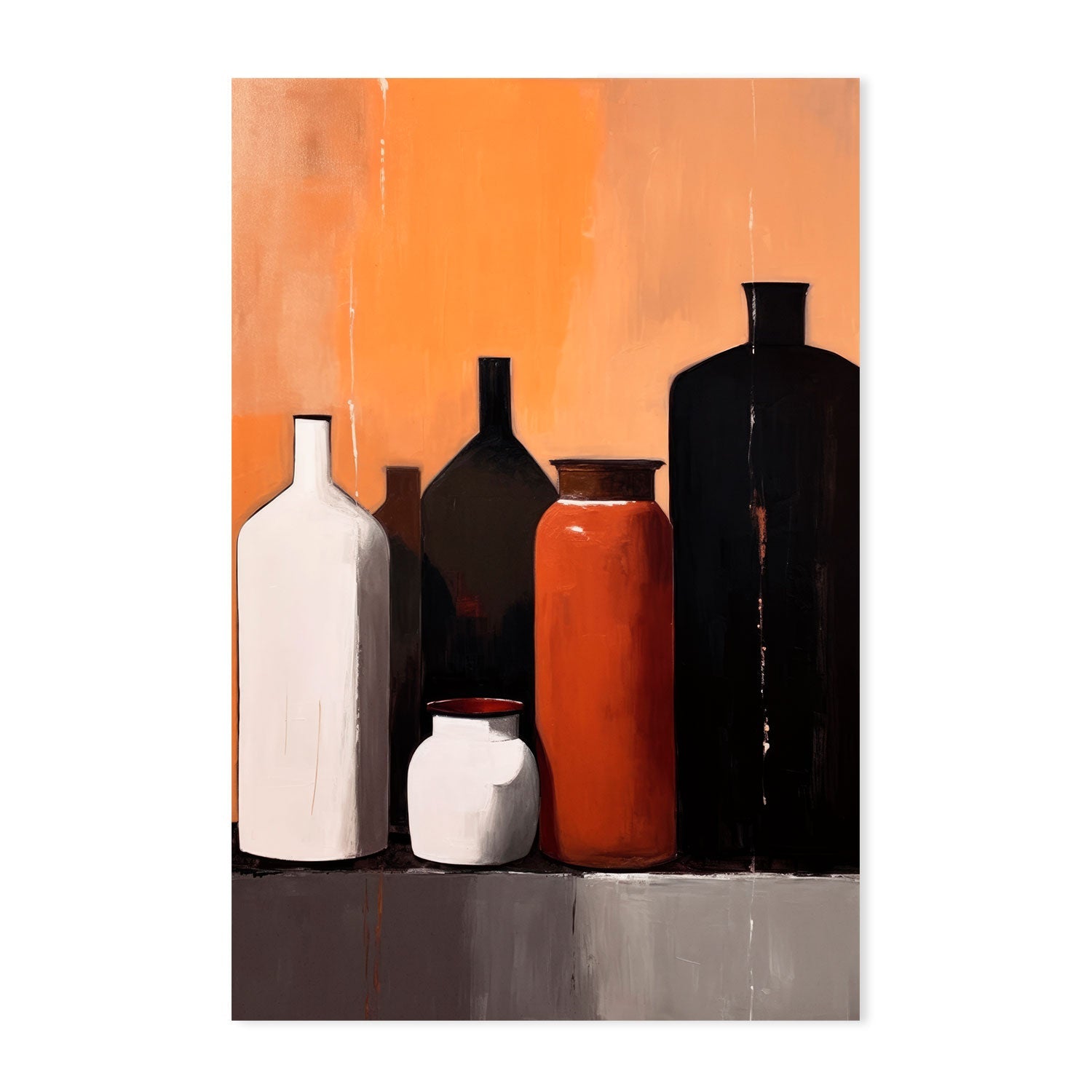 wall-art-print-canvas-poster-framed-Red Glass Bottle , By Treechild-GIOIA-WALL-ART