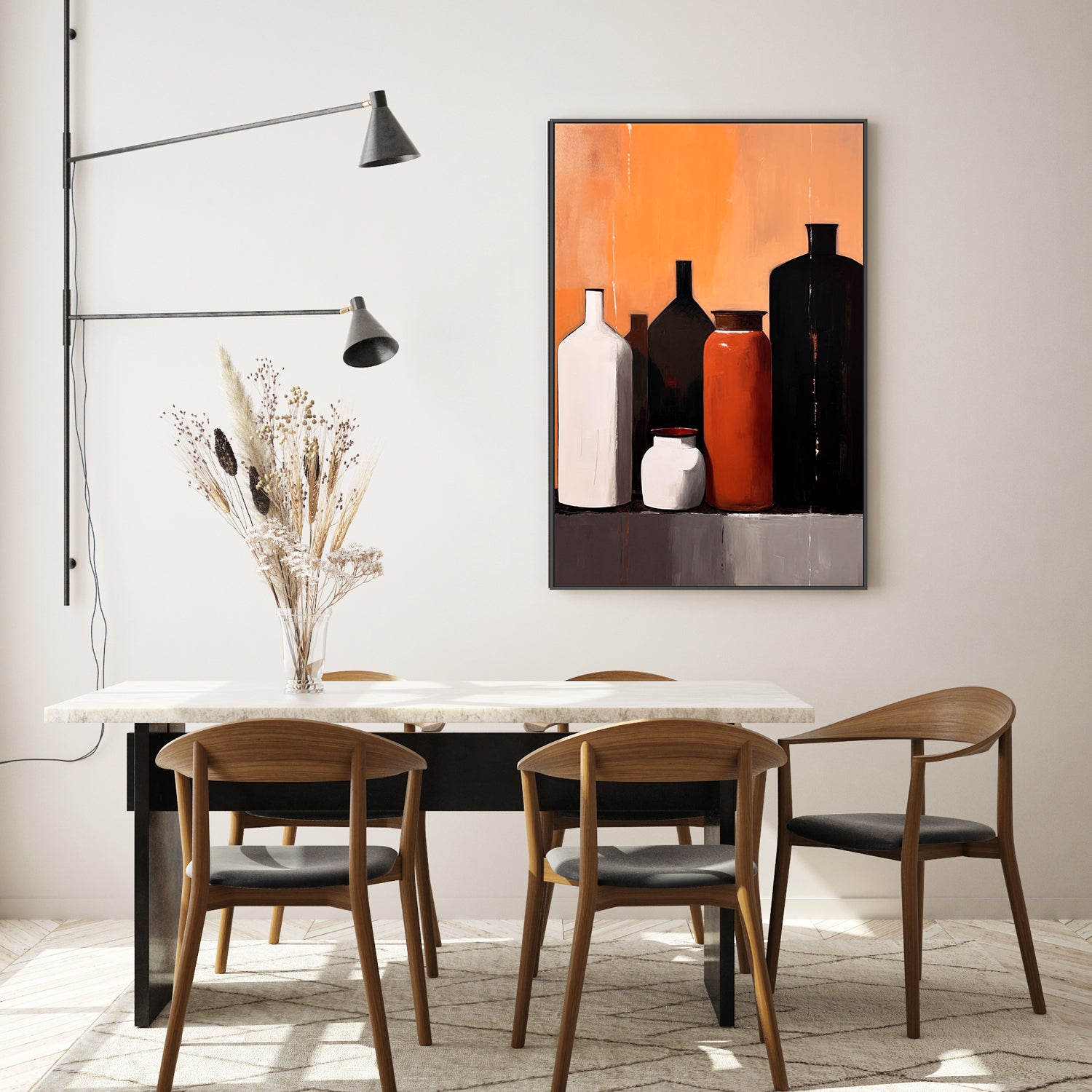 wall-art-print-canvas-poster-framed-Red Glass Bottle , By Treechild-GIOIA-WALL-ART