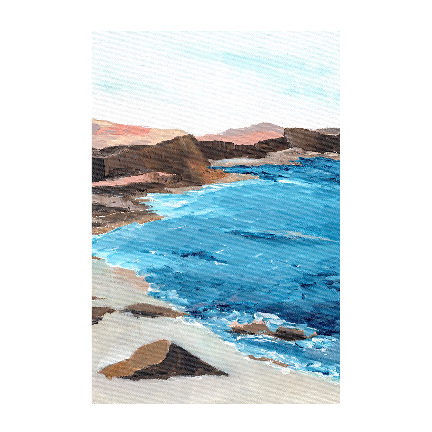 wall-art-print-canvas-poster-framed-Red Mountain Beach , By Nikita Jariwala-1