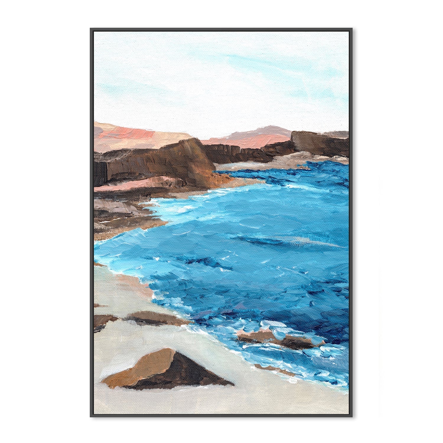 wall-art-print-canvas-poster-framed-Red Mountain Beach , By Nikita Jariwala-3