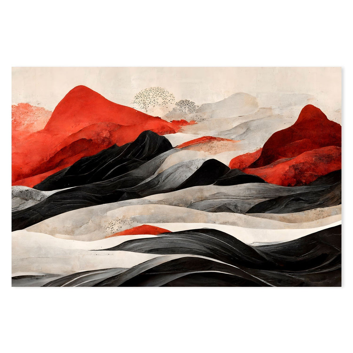 wall-art-print-canvas-poster-framed-Red Mountains , By Treechild-GIOIA-WALL-ART