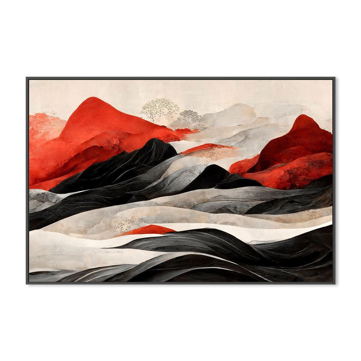 wall-art-print-canvas-poster-framed-Red Mountains , By Treechild-GIOIA-WALL-ART
