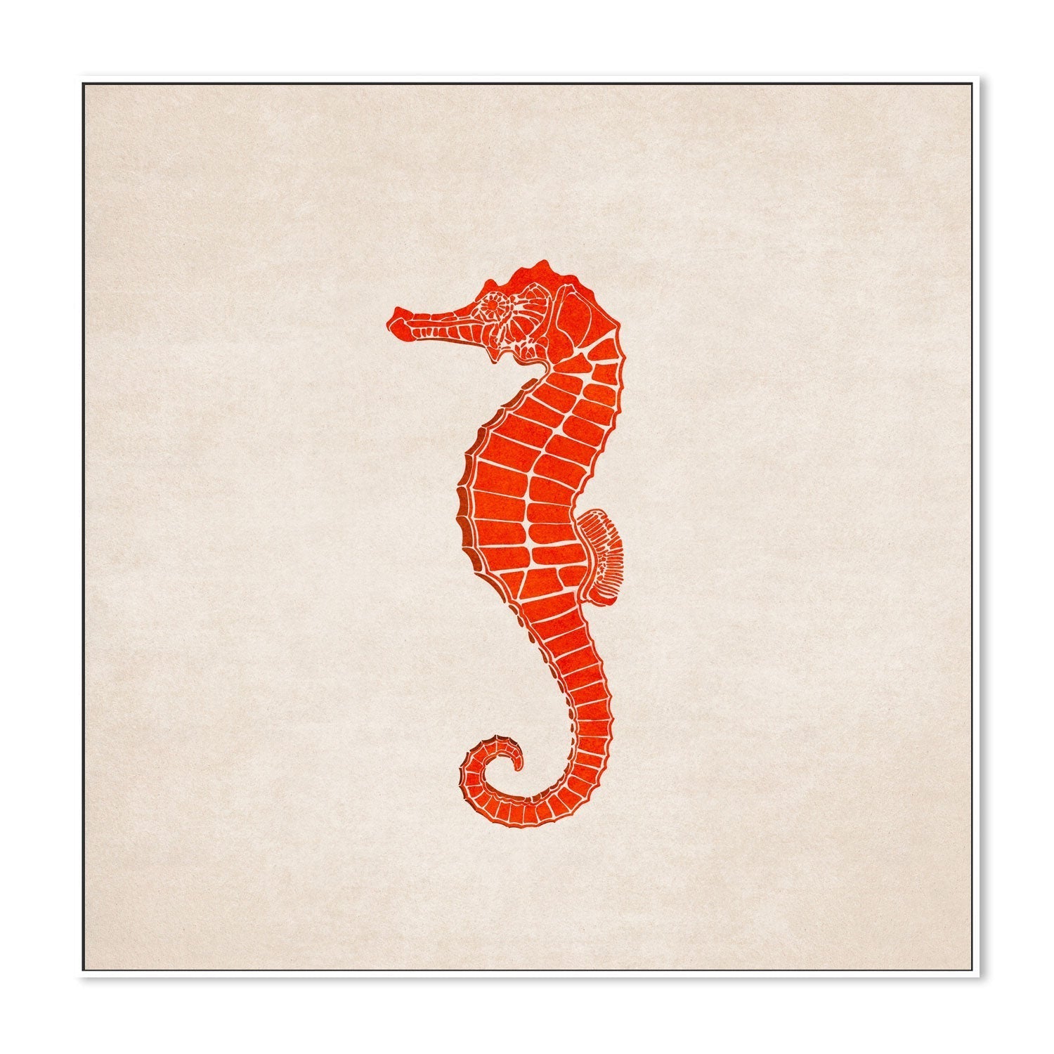 wall-art-print-canvas-poster-framed-Red Sea Horse , By Emel Tunaboylu-GIOIA-WALL-ART