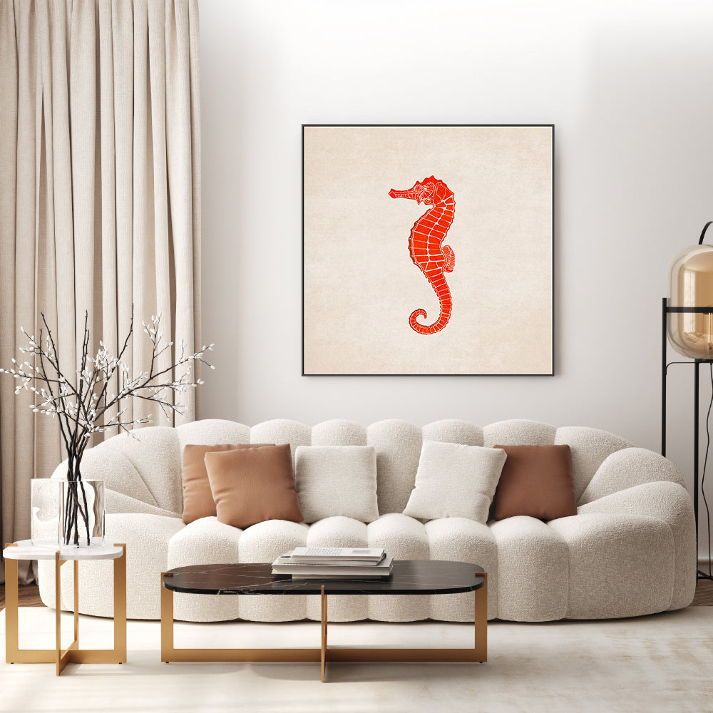 wall-art-print-canvas-poster-framed-Red Sea Horse , By Emel Tunaboylu-GIOIA-WALL-ART