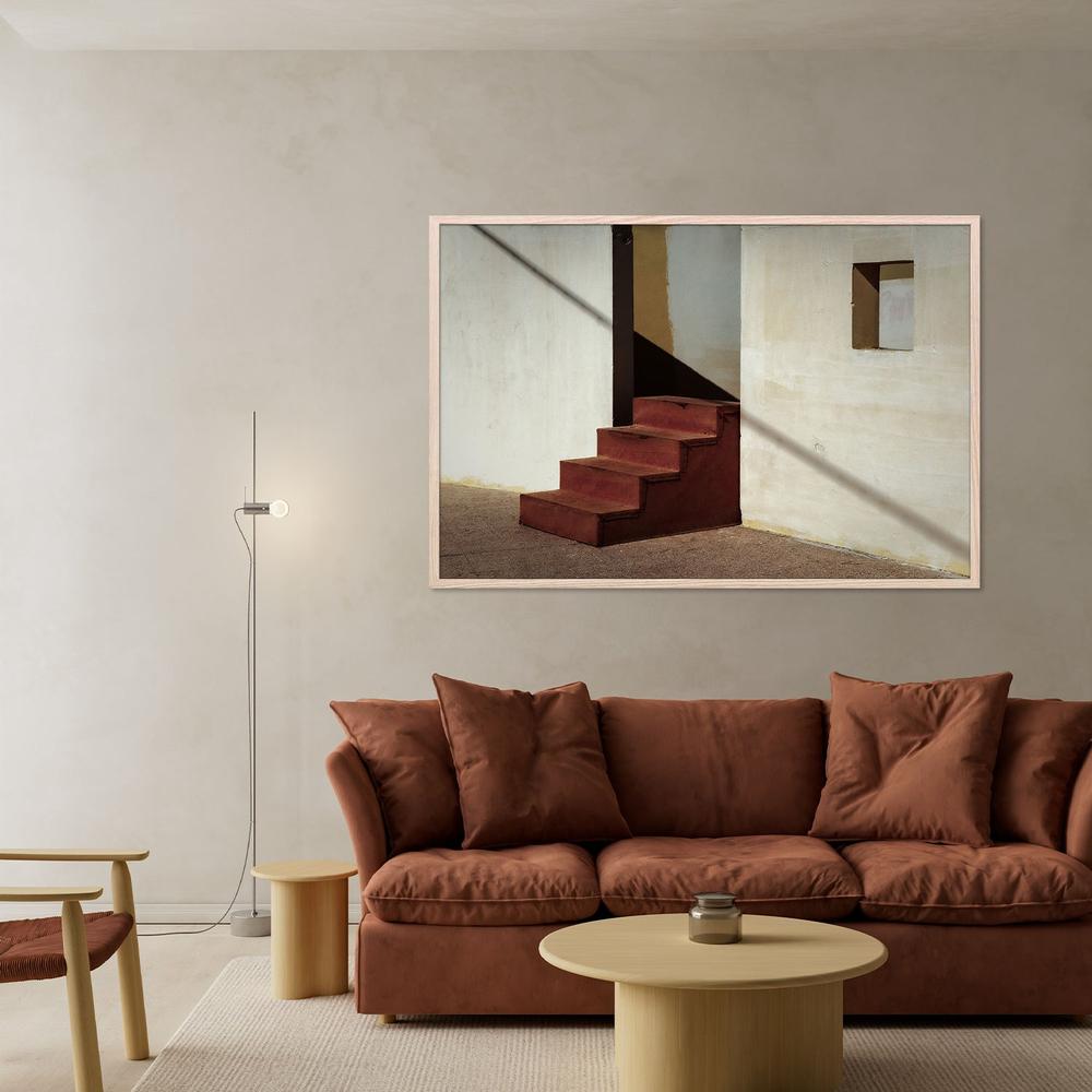 wall-art-print-canvas-poster-framed-Red Stairs and Shadow-8
