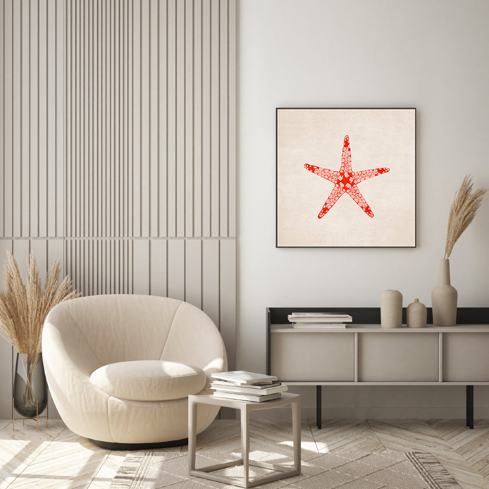 wall-art-print-canvas-poster-framed-Red Starfish , By Emel Tunaboylu-GIOIA-WALL-ART