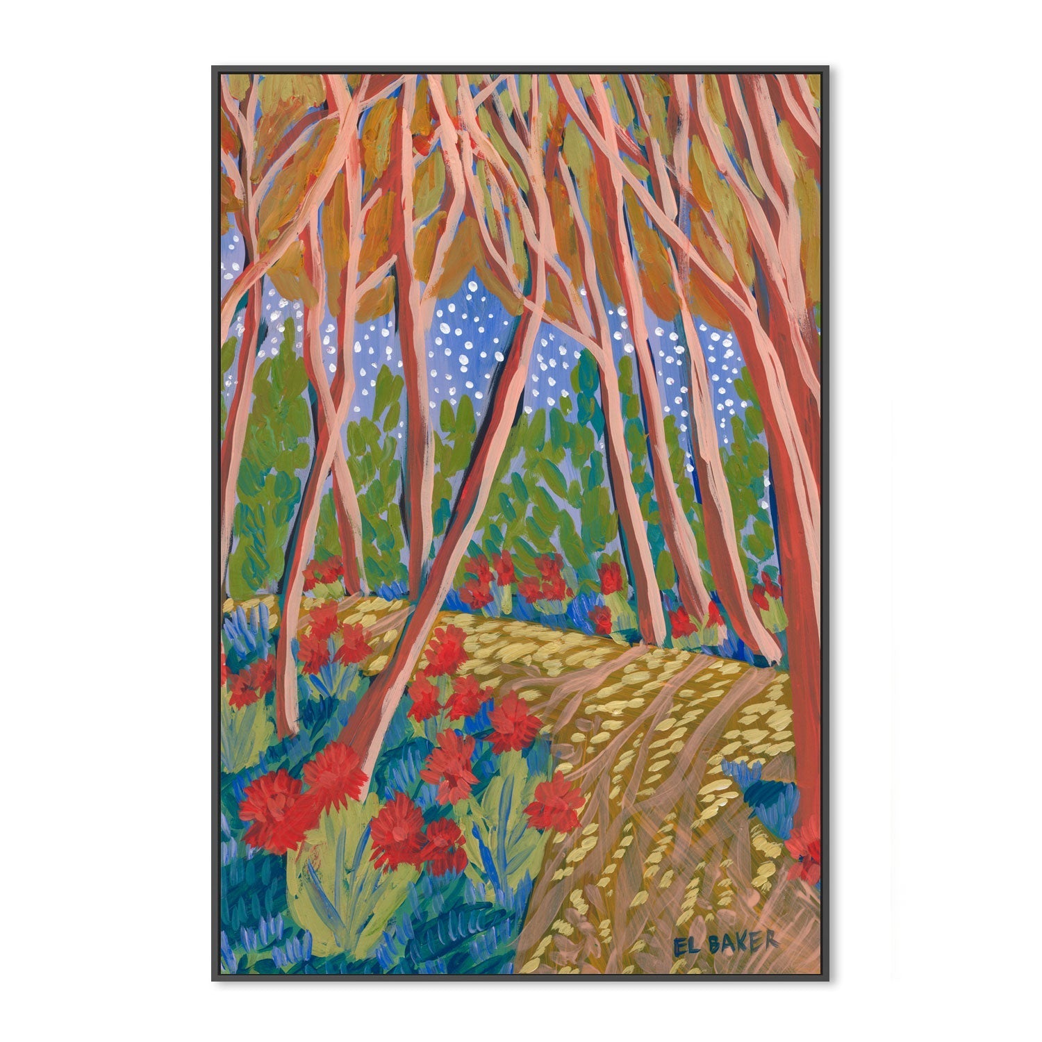 wall-art-print-canvas-poster-framed-Red Trees , By Eleanor Baker-3