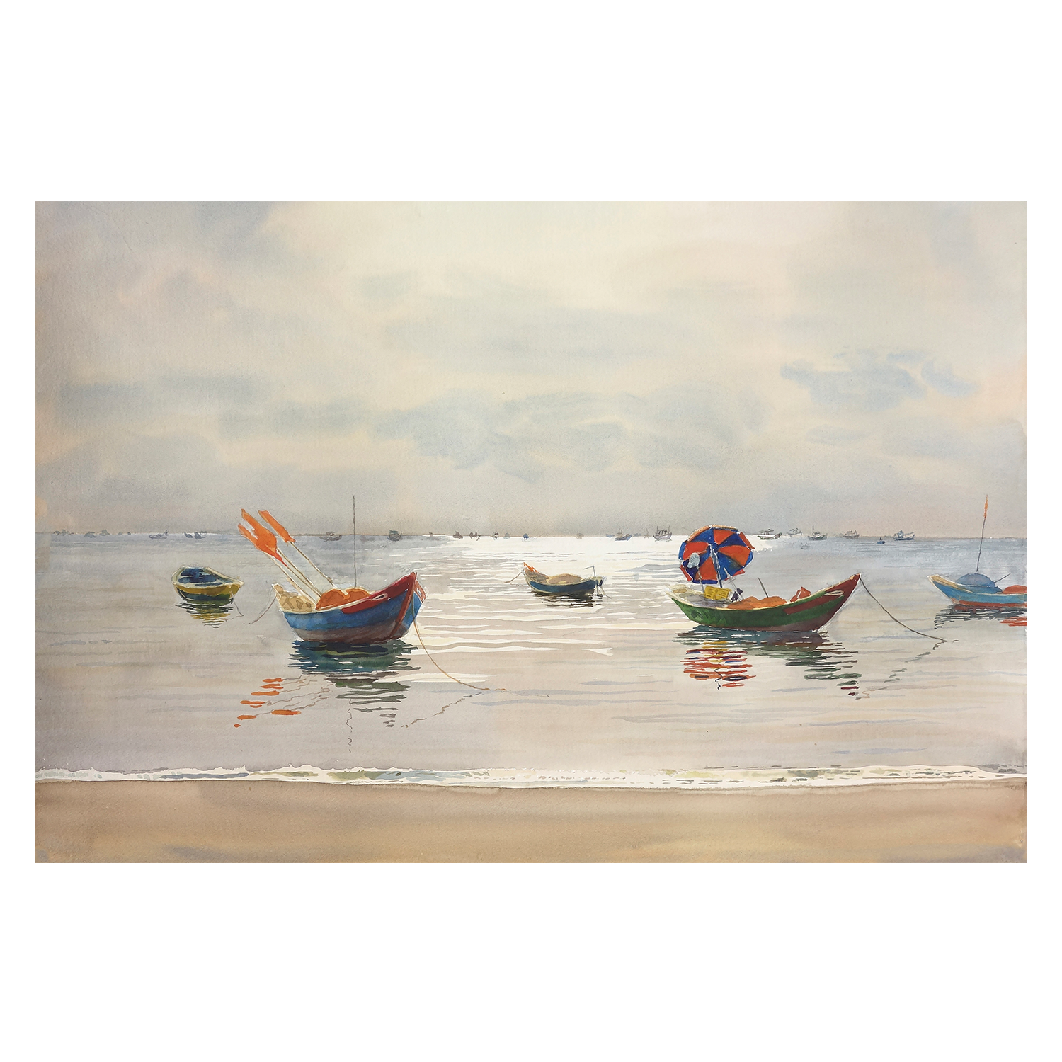 wall-art-print-canvas-poster-framed-RED UMBRELLA , By David Dallison-1