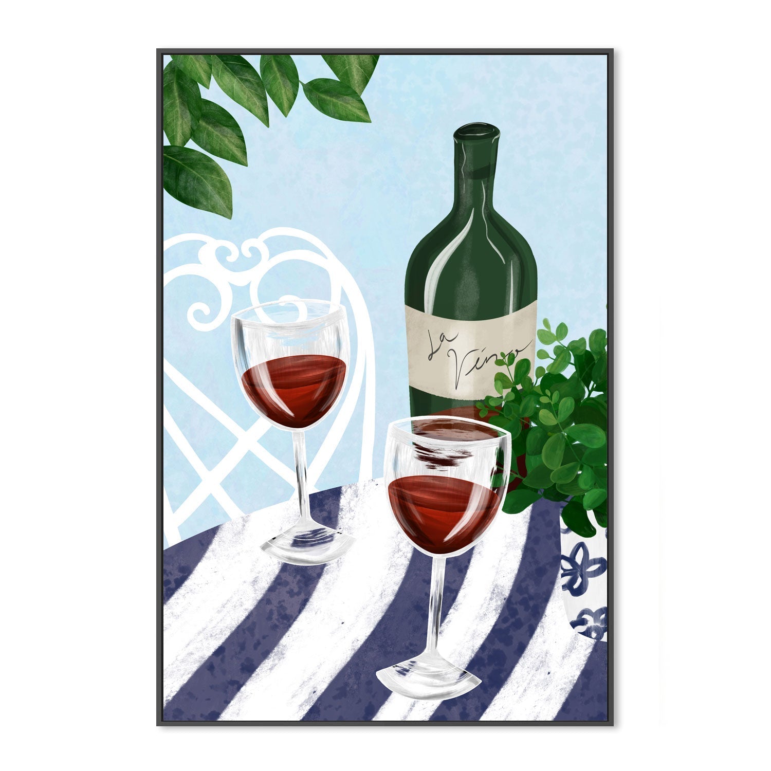 wall-art-print-canvas-poster-framed-Red Wine Under The Tree , By Emelie Maria-3