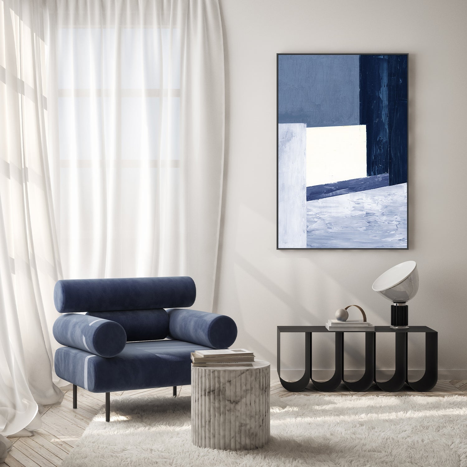 wall-art-print-canvas-poster-framed-Relative Blue , By Zelda Cane-7