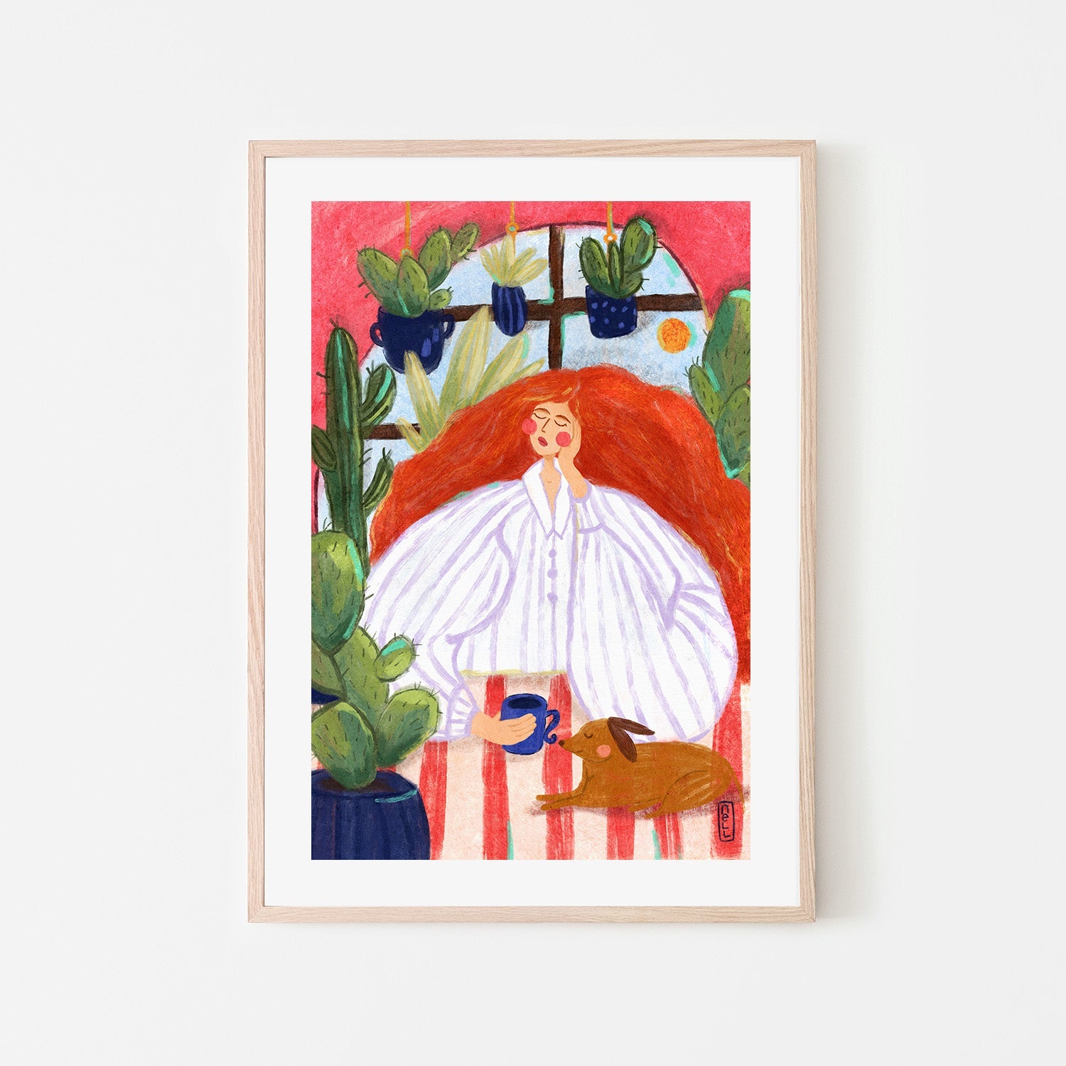 wall-art-print-canvas-poster-framed-Relaxing with my Plants-6