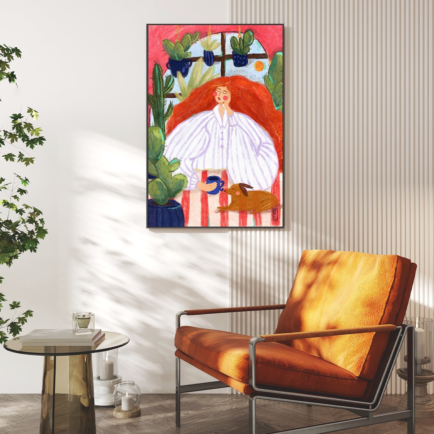 wall-art-print-canvas-poster-framed-Relaxing with my Plants-7