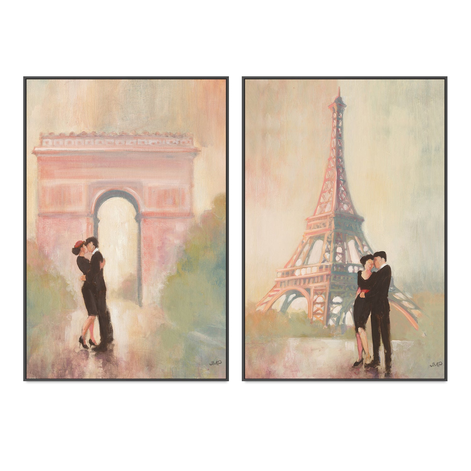 wall-art-print-canvas-poster-framed-Rendezvous, Set of 2-by-Julia Purinton-Gioia Wall Art