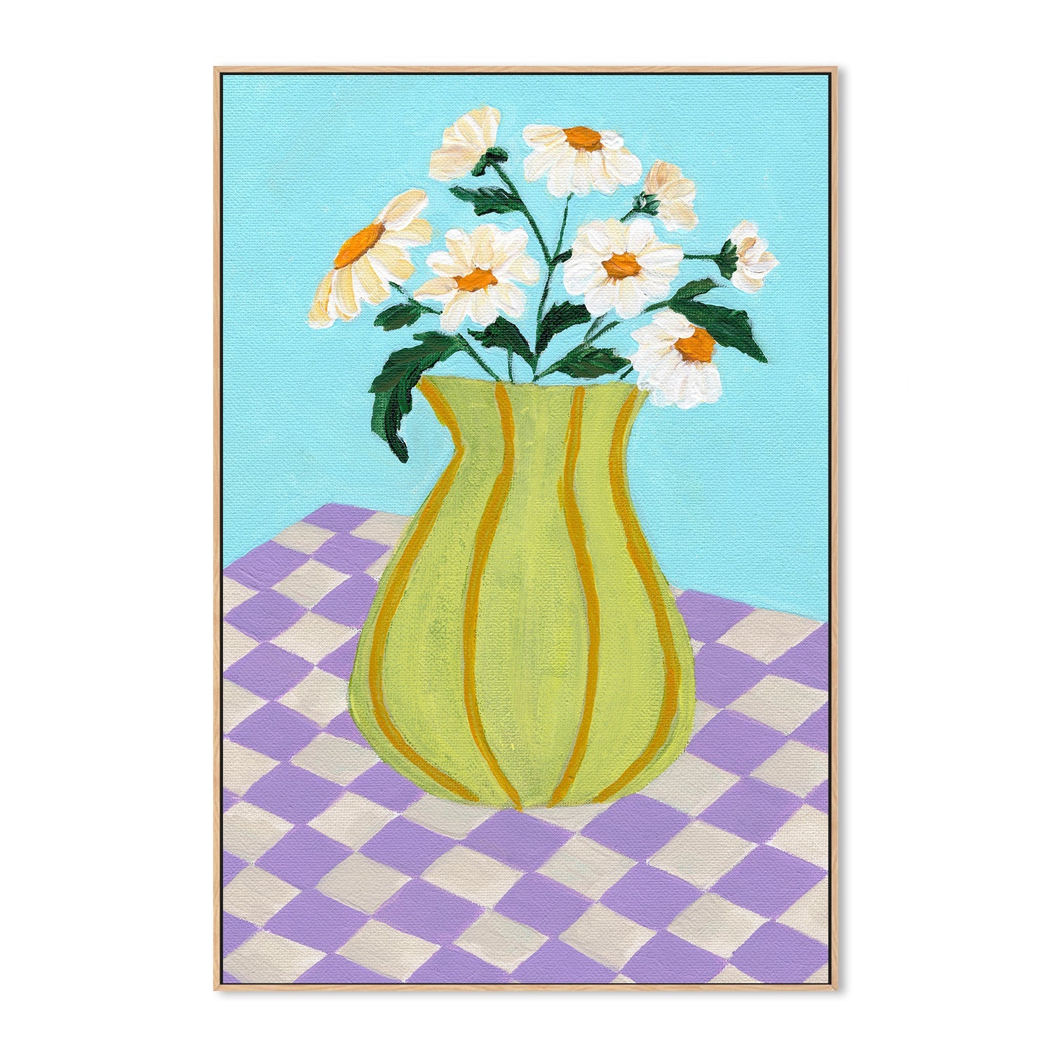 wall-art-print-canvas-poster-framed-Retro Checkers , By Nikita Jariwala-4