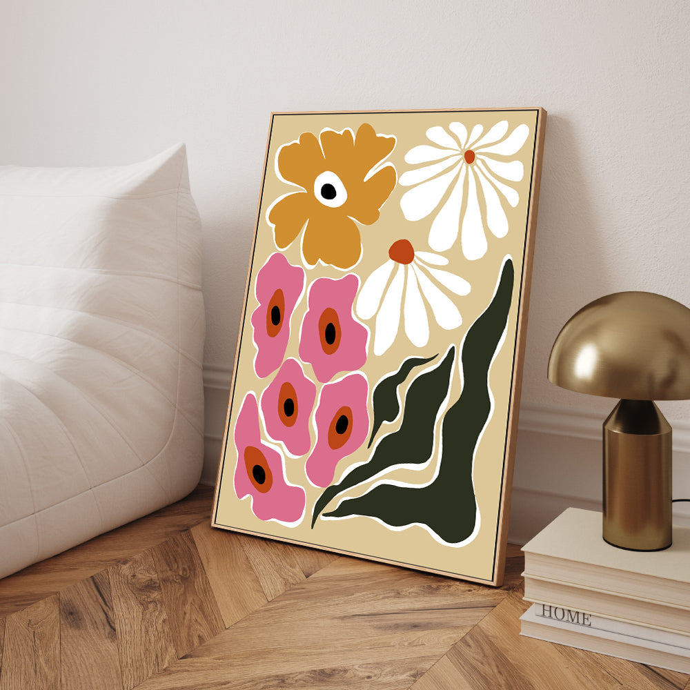 wall-art-print-canvas-poster-framed-Retro Garden , By Miho Art Studio-2