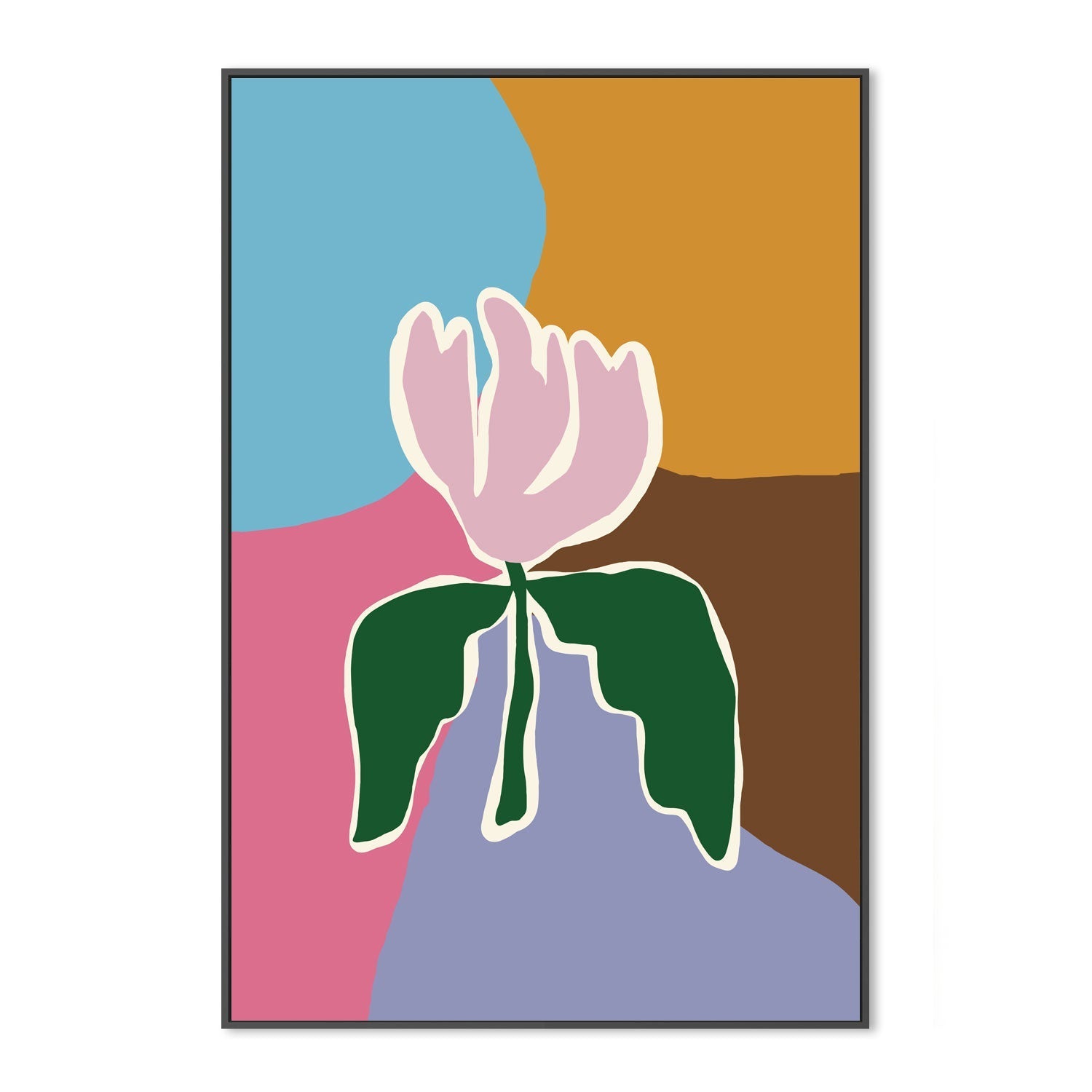 wall-art-print-canvas-poster-framed-Retro Minimal Flower, Style B , By Miho Art Studio , By Miho Art Studio-4