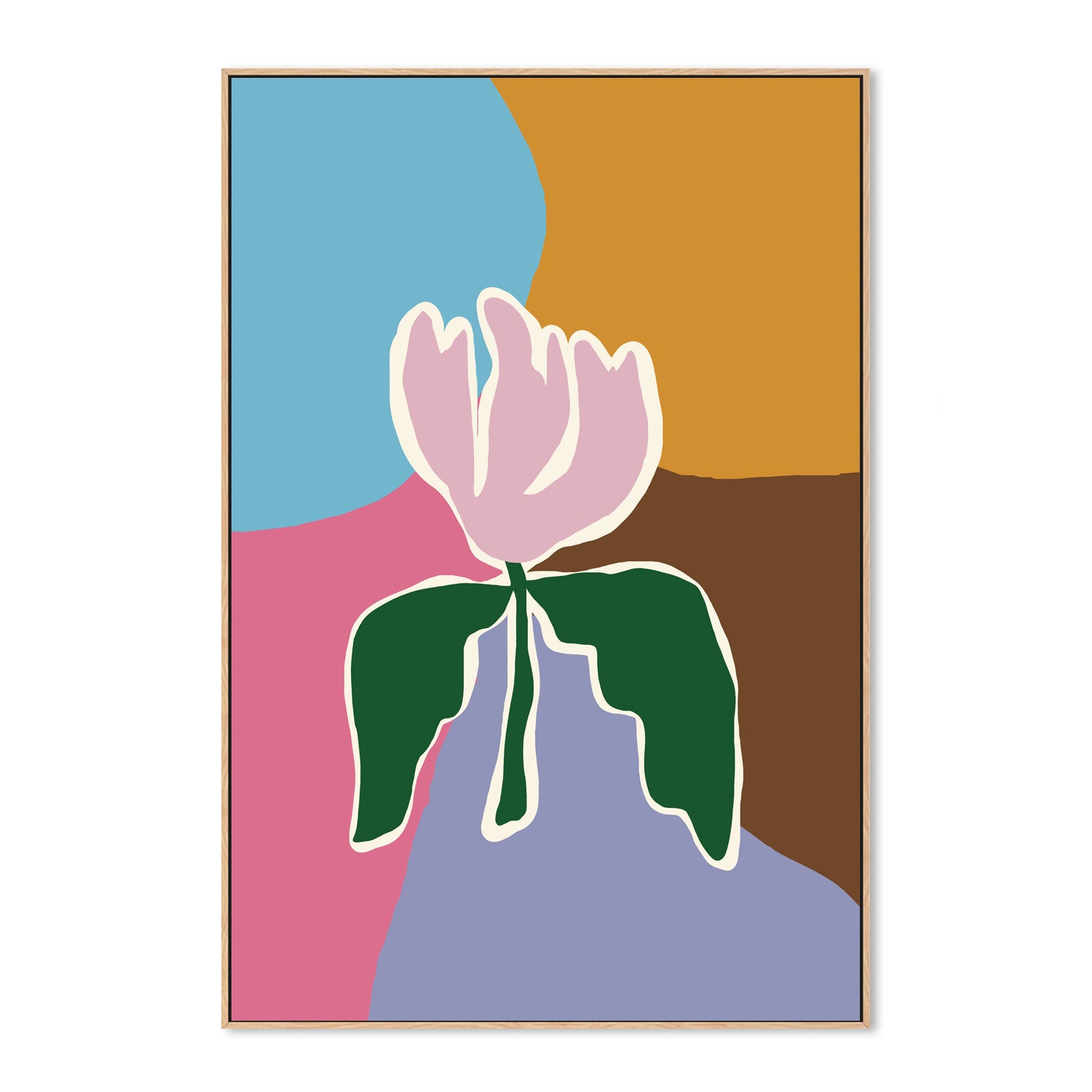 wall-art-print-canvas-poster-framed-Retro Minimal Flower, Style B , By Miho Art Studio , By Miho Art Studio-5