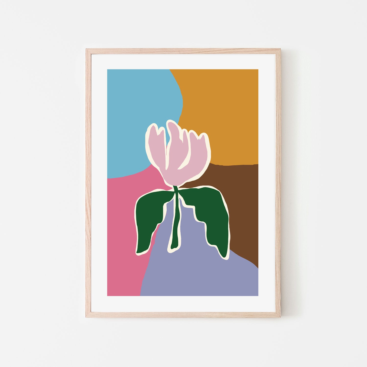 wall-art-print-canvas-poster-framed-Retro Minimal Flower, Style B , By Miho Art Studio , By Miho Art Studio-6