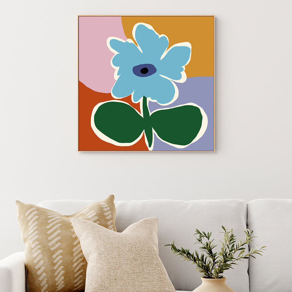wall-art-print-canvas-poster-framed-Retro Minimal Flower, Style C , By Miho Art Studio , By Miho Art Studio-2