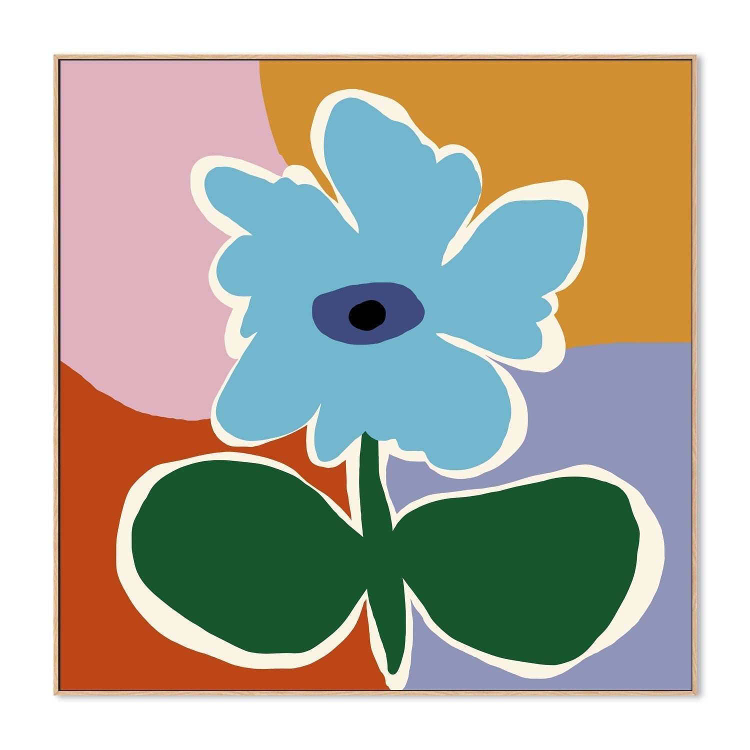 wall-art-print-canvas-poster-framed-Retro Minimal Flower, Style C , By Miho Art Studio , By Miho Art Studio-4