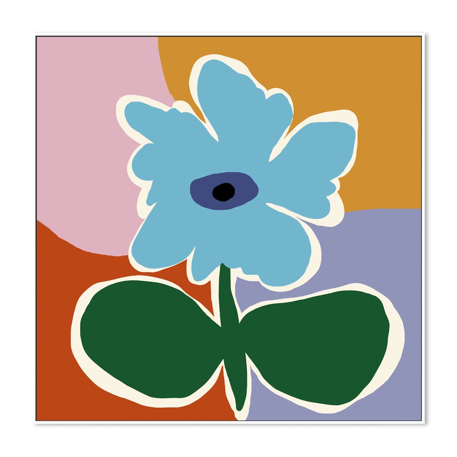wall-art-print-canvas-poster-framed-Retro Minimal Flower, Style C , By Miho Art Studio , By Miho Art Studio-5
