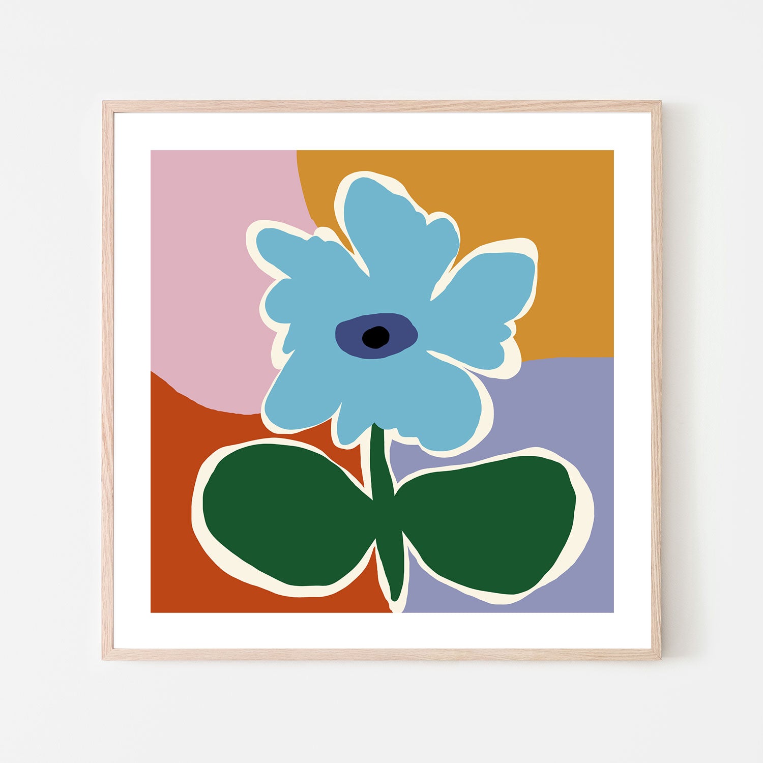 wall-art-print-canvas-poster-framed-Retro Minimal Flower, Style C , By Miho Art Studio , By Miho Art Studio-6