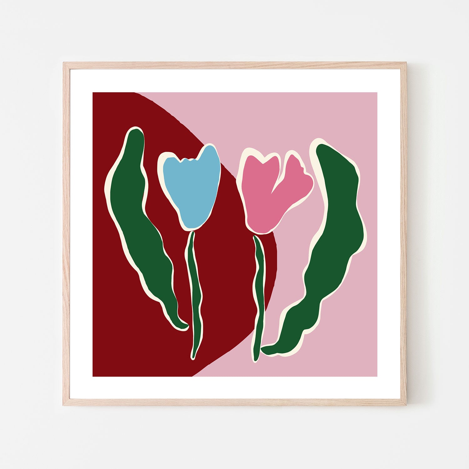 wall-art-print-canvas-poster-framed-Retro Minimal Flower, Style D , By Miho Art Studio , By Miho Art Studio-6