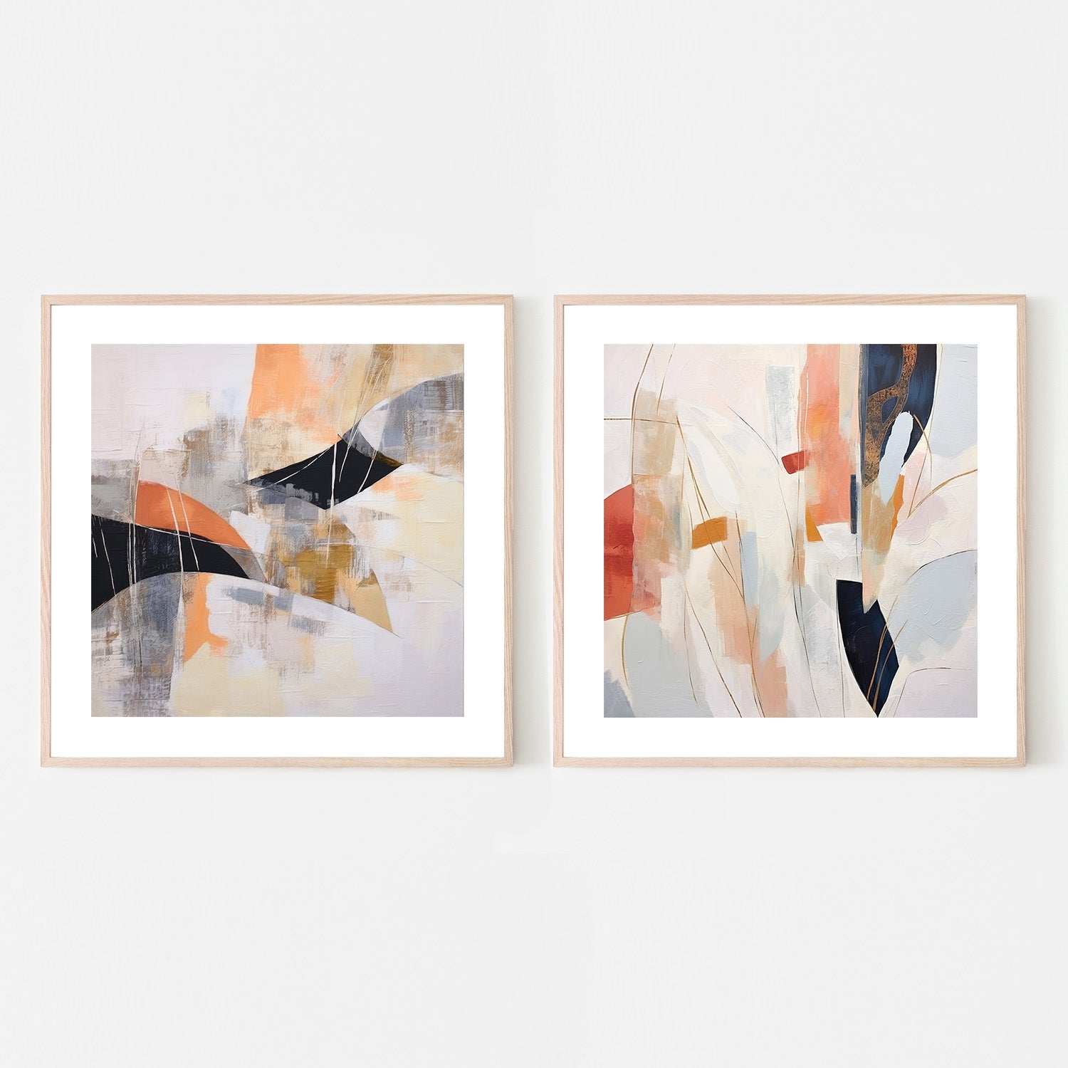 wall-art-print-canvas-poster-framed-Rhythms of Abstract, Style A & B, Set Of 2 , By Irena Orlov-6