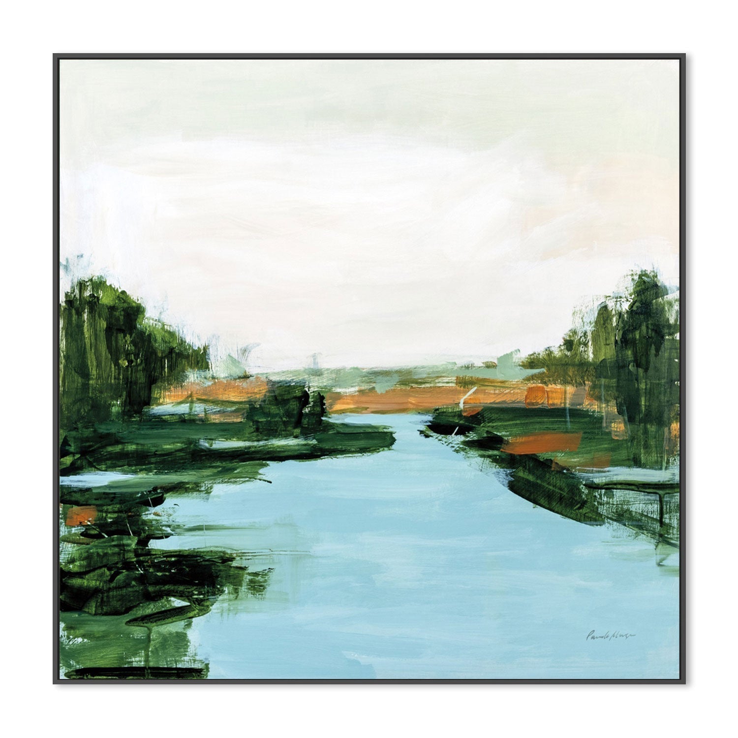 wall-art-print-canvas-poster-framed-River Flowing Through-by-Pamela Munger-Gioia Wall Art
